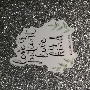 GOD WATERPOOF Sticker Bible Love